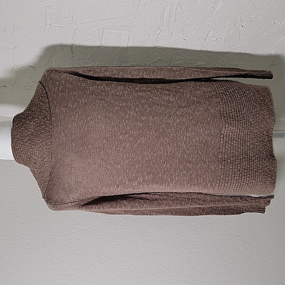 Kenneth Cole Cardigan Sweater Shawl Long Sleeve Open Front Slub Knit Collar M - Picture 8 of 12